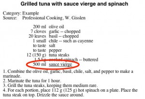 Grilled tuna recipe linked to sauce vierge recipe