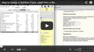 How to make a nutrition facts label